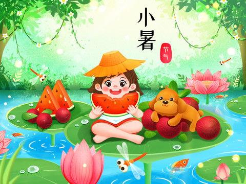 插画吃瓜少女,吃瓜少女的青春秘语